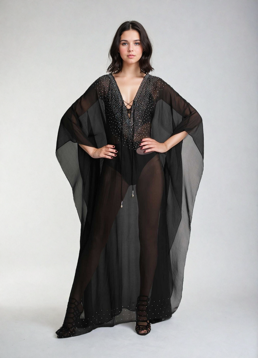 Sheer Black Kaftan Sheer Black Kaftan